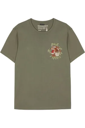 Maharishi Tiger-embroidered cotton T-shirt