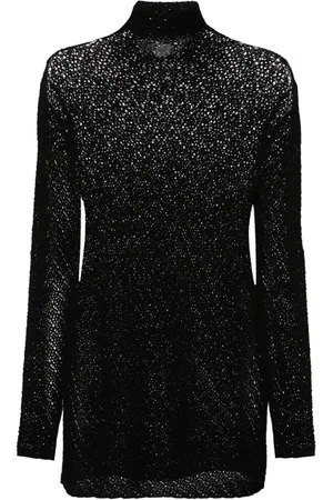 Totême High-neck crochet-knit jumper
