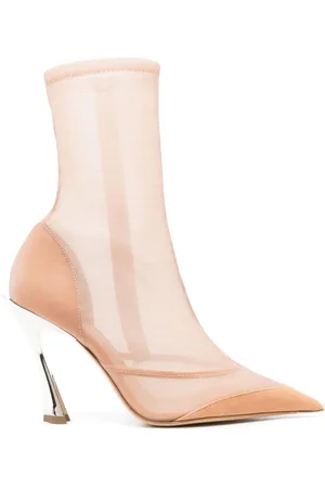 MUGLER 100mm semi-sheer ankles boots