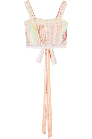 HAYLEY MENZIES Broderie lace cotton crop top