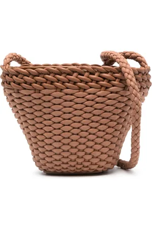 Hereu Fiol interwoven-leather bucket bag