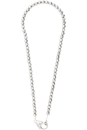 Jil Sander Hammered beaded necklace