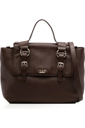 Guess Logo-plaque top-handle satchel bag