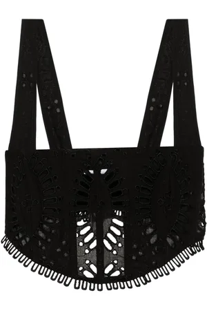 CHARO RUIZ IBIZA Güik broderie-anglaise crop top