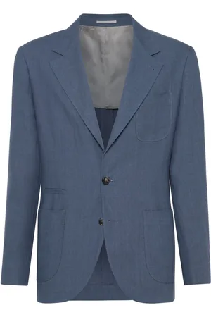 Brunello Cucinelli Single-breasted linen blazer