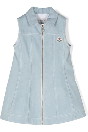 Moncler Logo-patch denim minidress