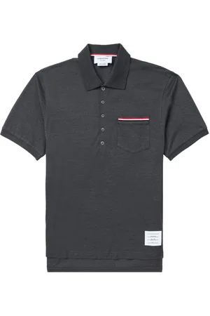 Thom Browne Rwb Pocket Trim Piqué Polo