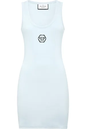 Philipp Plein PP Hexagon-embroidered tank dress