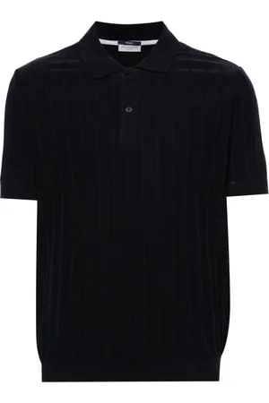 Paul & Shark Ribbed fine-knit polo shirt