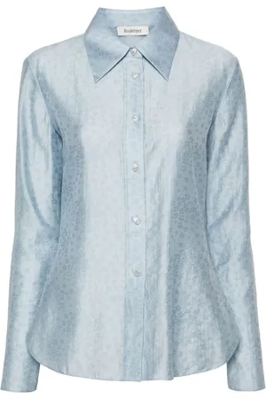 Rodebjer Carmen floral-embroidered shirt