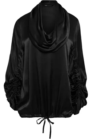 Uma Raquel Davidowicz Shawl-collar satin top