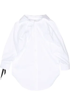 Marina Yee Draped cotton-poplin shirt