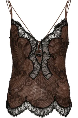 Tom Ford Chantilly-lace slip top