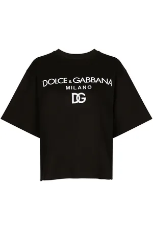 Dolce & Gabbana Flocked-logo cotton T-shirt