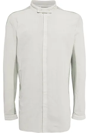 11 BY BORIS BIDJAN SABERI Stand-up-collar long-sleeve cotton shirt