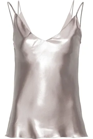 HUGO BOSS V-neck metallic-sheen tank top