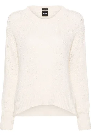 HUGO BOSS 3D-knit crew-neck jumper