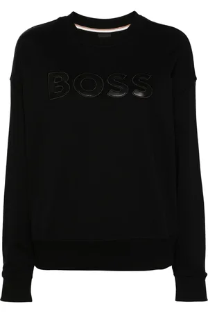 HUGO BOSS Logo-patch cotton sweatshirt