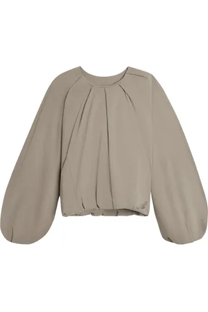 Axel Arigato Sade gathered cotton top