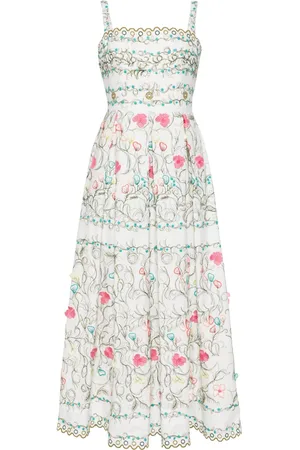 Elie saab Floral-embroidered maxi dress