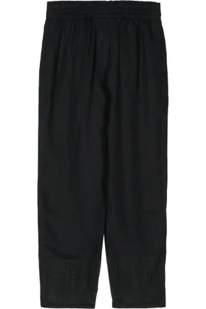 Emporio Armani Linen tapered-leg trousers