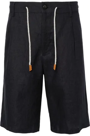 ELEVENTY Drawstring-waist linen shorts