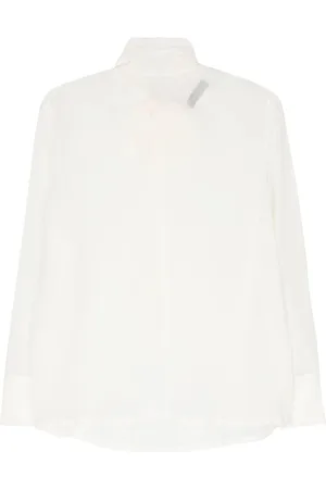 Fabiana Filippi Tied-neck sheer blouse
