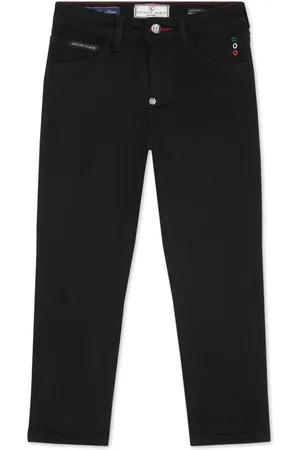 Philipp Plein Logo-appliqué cotton jeans