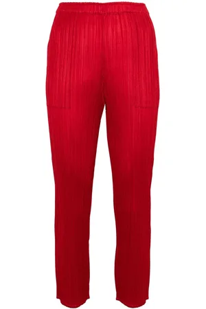 PLEATS PLEASE ISSEY MIYAKE Plissé-effect cropped trousers