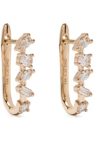 Dana Rebecca Designs 14kt yellow Alexa Jordyn diamond hoop earrings