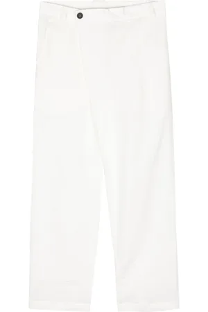 ISABEL BENENATO Straight-leg linen trousers