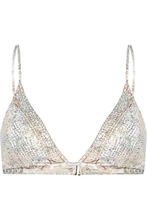 Camilla Tower Tales crystal-embellished bikini top