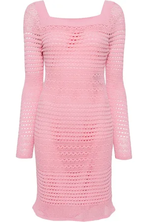 Tom Ford Open-knit square-neck minidress