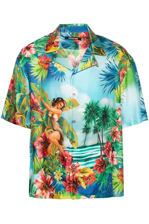 Roberto Cavalli Floral-print silk shirt