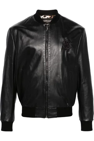 Roberto Cavalli Leather bomber jacket
