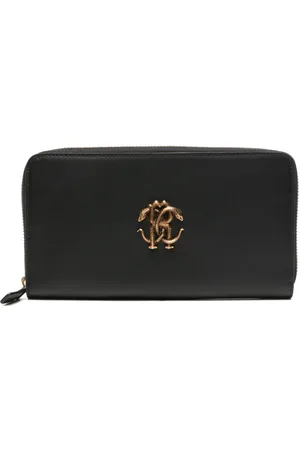 Roberto Cavalli Monogram-plaque leather wallet
