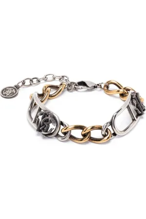 Roberto Cavalli Monogram-plaque chain bracelet