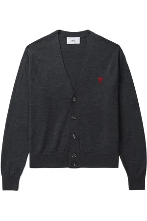 Ami Ami De Coeur-embroidered merino cardigan
