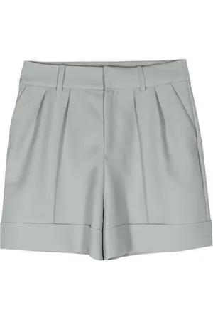 DICE KAYEK High-rise virgin wool-blend shorts