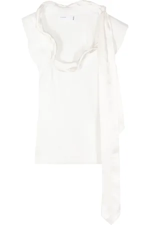 TOGA PULLA Scarf-detail ruffle-trim blouse