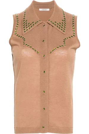Dorothee Schumacher Stud-embellished knitted top