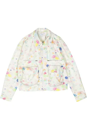 Collina Strada Bloom Doodle cotton twill jacket