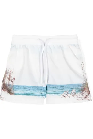 PATACHOU Beach-print swim shorts