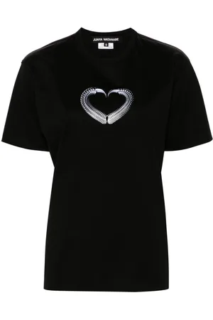 JUNYA WATANABE Graphic-heart print cotton T-shirt