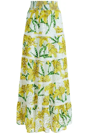 ALICE+OLIVIA Aisha broderie-anglaise skirt