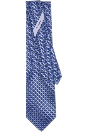 Salvatore Ferragamo Equestrian-print silk tie