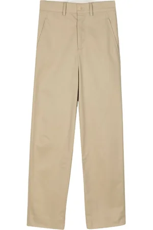 BODE High-rise straight-leg cotton trousers