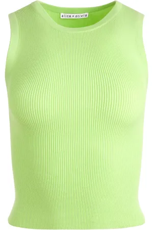 ALICE+OLIVIA Tonita ribbed tank top