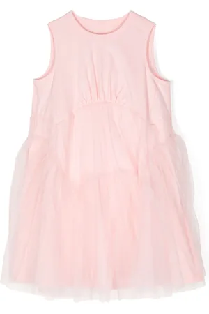 JNBY by JNBY Tulle-overlay cotton dress