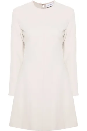 Calvin Klein Flared crepe minidress